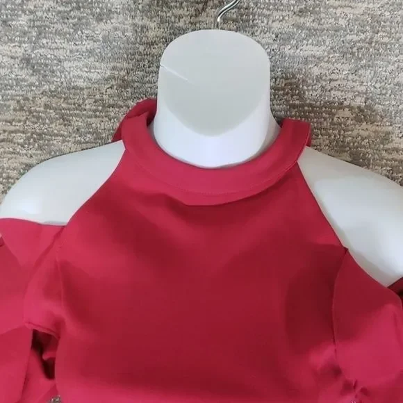 Free People red fitted dress - Picture 3 of 6